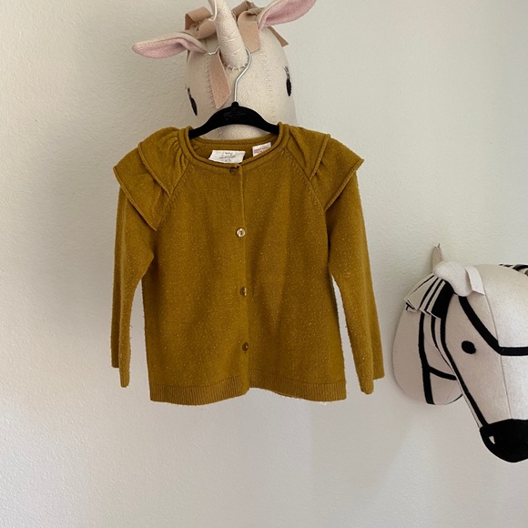 baby girl mustard cardigan